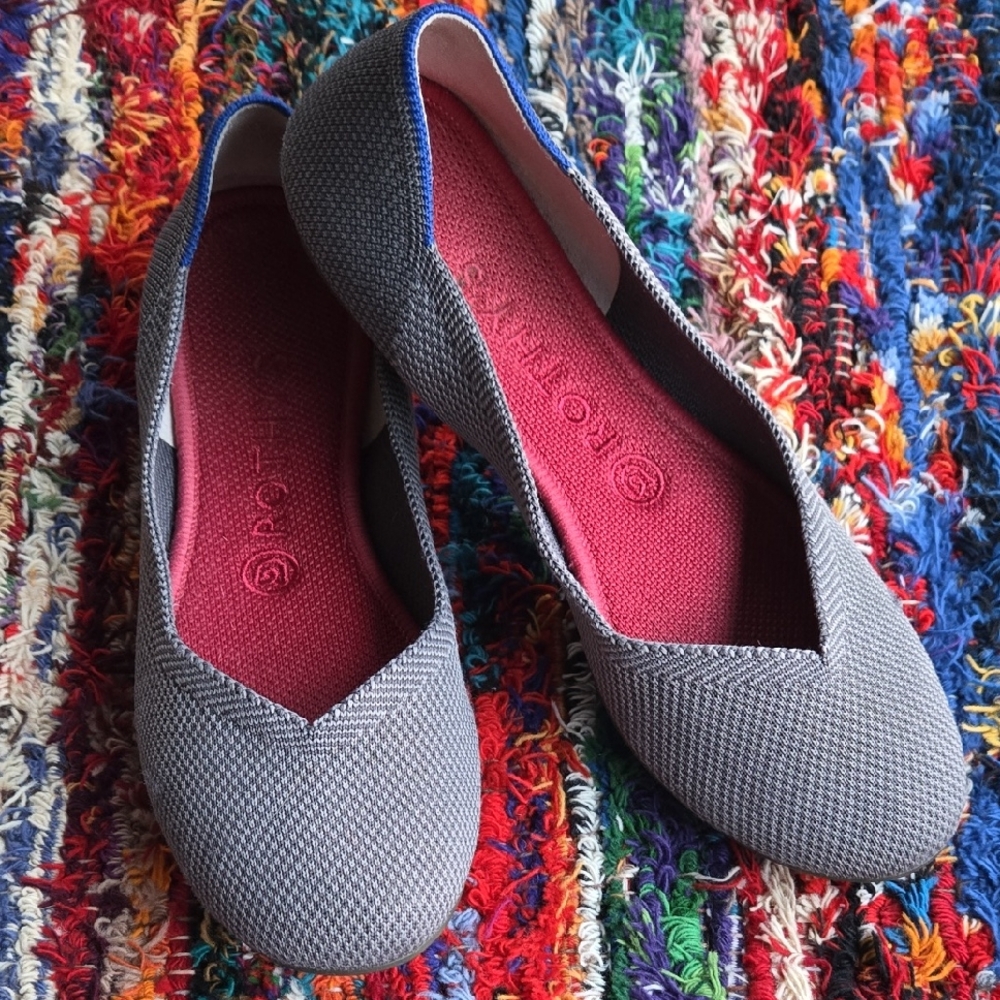 Rothy's The Flat In Cloud Grey Size 8